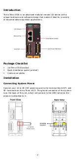 Предварительный просмотр 2 страницы Moxa Technologies ioThinx 4510 Series Quick Installation Manual