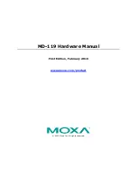 Предварительный просмотр 1 страницы Moxa Technologies MD-119 Hardware Manual