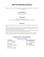 Preview for 2 page of Moxa Technologies MD-219 Series Hardware Manual