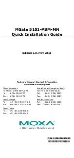 Moxa Technologies MGate 5101-PBM-MN Quick Installation Manual preview