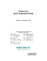 Preview for 1 page of Moxa Technologies MGate 5114 Quick Installation Manual