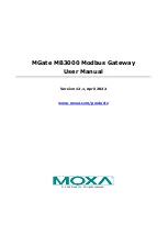 Moxa Technologies MGate MB3000 Modbus User Manual preview