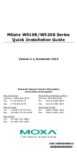 Moxa Technologies MGate W5108 series Quick Installation Manual preview