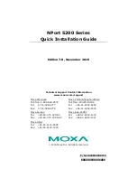 Предварительный просмотр 1 страницы Moxa Technologies NPort 5200 Series Quick Installation Manual