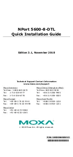 Preview for 1 page of Moxa Technologies NPort 5600-8-DTL Series Quick Installation Manual