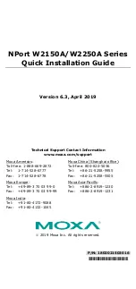 Предварительный просмотр 1 страницы Moxa Technologies NPort W2150A Quick Installation Manual