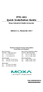 Preview for 1 page of Moxa Technologies PTC-101 Series Quick Installation Manual