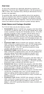 Предварительный просмотр 2 страницы Moxa Technologies TC-6110 Series Quick Installation Manual