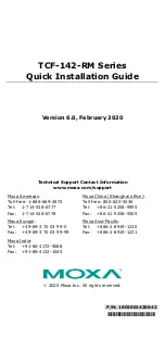 Preview for 1 page of Moxa Technologies TCF-142-M-SC-RM Quick Installation Manual