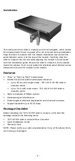 Preview for 3 page of Moxa Technologies TCF-142-M-SC-RM Quick Installation Manual