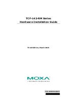 Preview for 1 page of Moxa Technologies TCF-142-RM Series Hardware Installation Manual