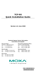 Moxa Technologies TCF-90 Quick Installation Manual preview