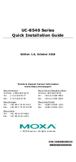 Moxa Technologies UC-8540 Series Quick Installation Manual preview