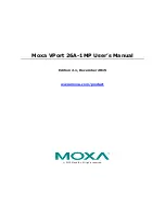 Preview for 1 page of Moxa Technologies VPort 26A-1MP Series User Manual