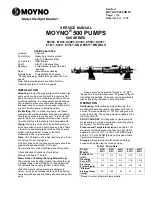 Preview for 2 page of moyno 500 600 Series Service Manual