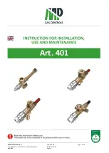 MP 401 Instructions For Installation, Use And Maintenance Manual preview