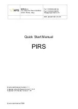 Preview for 1 page of MPB PIRS Quick Start Manual