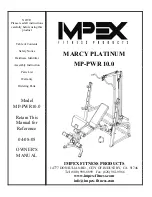 MPEX MARCY PLATINUM MP-PWR 10.0 Owner'S Manual предпросмотр