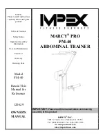 MPEX MARCY PRO M-40 Owner'S Manual preview