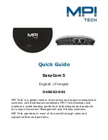 MPI Technologies EasyCom 5 Quick Manual предпросмотр