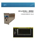 MPI Ultrasonic generator Manual предпросмотр