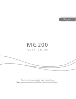 Предварительный просмотр 1 страницы Mpio MG 200 User Manual