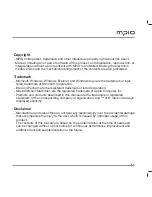 Предварительный просмотр 3 страницы Mpio MG 200 User Manual