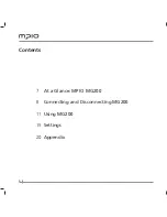 Предварительный просмотр 6 страницы Mpio MG 200 User Manual