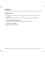 Предварительный просмотр 16 страницы Mpio MG 200 User Manual