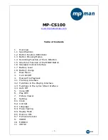 MPMan MP-CS100 User Manual предпросмотр