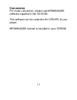 Предварительный просмотр 11 страницы MPMan MPF 97 User Manual