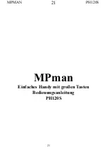 Предварительный просмотр 21 страницы MPMan PH120S Instruction Manual