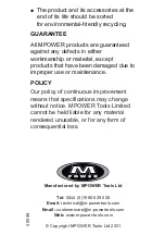 Preview for 12 page of MPower DIAMOND STONE Instruction Manual