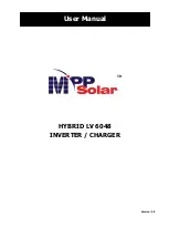 Preview for 1 page of MPP Solar HYBRID LV 6048 User Manual