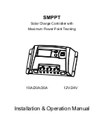 Preview for 1 page of MPPT SMPPT10D Installation & Operation Manual