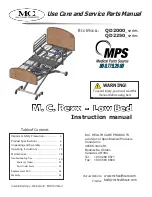 Предварительный просмотр 1 страницы MPS M.C. Rexx QD2000 Series Use Care And Service Parts Manual