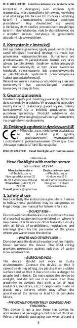 Предварительный просмотр 5 страницы mPTech 612741 User Manual