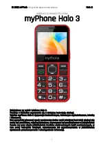 Preview for 1 page of mPTech myPhone Halo 3 Phone Manual