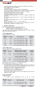 Preview for 11 page of MPV MN1-3 Operating Manual