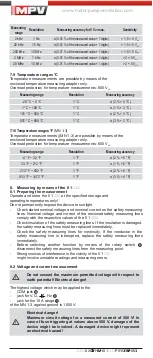 Preview for 13 page of MPV MN1-3 Operating Manual