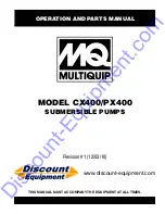 Предварительный просмотр 1 страницы MQ Multiquip CX400 Operation And Parts Manual