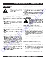 Preview for 14 page of MQ Multiquip MC-44S Manual