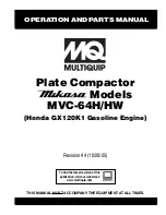 MQ Multiquip Mikasa MVC-64H Operation And Parts Manual preview
