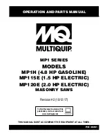 Preview for 1 page of MQ Multiquip MP115E Operation And Parts Manual