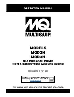 MQ Multiquip MQD2H Operation Manual preview