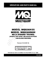 MQ Multiquip MQS36H55 Operation And Parts Manual preview