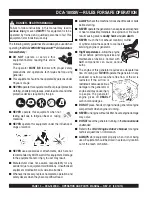 Preview for 10 page of MQ Power WHISPERWATT DCA-180SSV Operation And Parts Manual