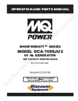 Preview for 1 page of MQ Power WHISPERWATT DCA-70SSJU2 Operation And Parts Manual