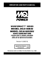 MQ Power Whisperwatt DCA180SSI Operation And Parts Manual preview