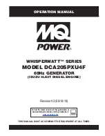 MQ Power WHISPERWATT DCA20SPXU4F Operation Manual preview